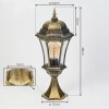 Etoe Illuminazione esterna, Lampada con piedistallo, Illuminazione viale Marrone, Oro, 1-Luce