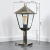 Anfei Illuminazione esterna, Lampada con piedistallo, Illuminazione viale Marrone, Oro, 1-Luce