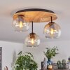 Koyoto Plafoniera, Lampada a sfera Écru, Nero, 3-Luci