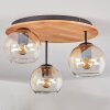 Koyoto Plafoniera, Lampada a sfera Écru, Nero, 3-Luci