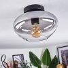 Mertola Plafoniera Cromo, Grigio fumo, 1-Luce