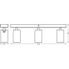 Illuminazione Ledvance Spot Plafoniera, Faretto da soffitto LED Nero, 3-Luci