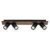 Illuminazione Ledvance Spot Plafoniera, Faretto da soffitto LED Aspetto del legno, Nero, 4-Luci