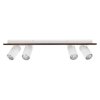 Illuminazione Ledvance Spot Plafoniera, Faretto da soffitto LED Aspetto del legno, Bianco, 4-Luci