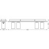 Illuminazione Ledvance Spot Plafoniera, Faretto da soffitto LED Aspetto del legno, Bianco, 4-Luci