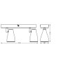 Illuminazione Ledvance Spot Plafoniera, Faretto da soffitto LED Bianco, 2-Luci
