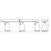 Illuminazione Ledvance Spot Plafoniera, Faretto da soffitto LED Bianco, 3-Luci