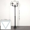 Loria Illuminazione esterna, Lampione multibraccia, Illuminazione viale Nero, 2-Luci