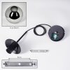 Gastor Lampadario a sospensione, Lampada a sfera Cromo, Grigio fumo, 1-Luce