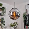 Gastor Lampadario a sospensione, Lampada a sfera Cromo, Grigio fumo, 1-Luce