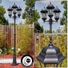 Etoe Illuminazione esterna, Lampione multibraccia, Illuminazione viale Nero, 3-Luci