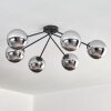 Gastor Plafoniera, Lampada a sfera 80 cm Cromo, Grigio fumo, 6-Luci