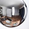 Gastor Lampadario a sospensione, Lampada a sfera 20 cm Cromo, Grigio fumo, 1-Luce