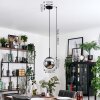 Gastor Lampadario a sospensione, Lampada a sfera 20 cm Cromo, Grigio fumo, 1-Luce
