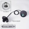 Gastor Lampadario a sospensione, Lampada a sfera 20 cm Cromo, Grigio fumo, 1-Luce