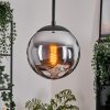 Gastor Lampadario a sospensione, Lampada a sfera 20 cm Cromo, Grigio fumo, 1-Luce