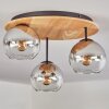 Koyoto Plafoniera, Lampada a sfera 40 cm Écru, Nero, 3-Luci