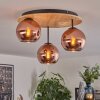 Koyoto Plafoniera, Lampada a sfera 40 cm Écru, Nero, 3-Luci