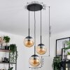 Gastor Lampadario a sospensione, Lampada a sfera 30 cm Ambrato, 3-Luci