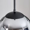 Gastor Lampadario a sospensione, Lampada a sfera 25 cm Cromo, Chiaro, Grigio fumo, 1-Luce