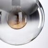 Gastor Lampadario a sospensione, Lampada a sfera 25 cm Chiaro, Grigio fumo, 1-Luce