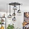 Gastor Plafoniera, Lampada a sfera Cromo, Chiaro, Grigio fumo, 5-Luci