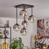 Gastor Plafoniera, Lampada a sfera Cromo, Chiaro, Grigio fumo, 5-Luci