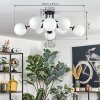 Gastor Plafoniera, Lampada a sfera 87 cm Bianco, 8-Luci