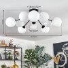 Gastor Plafoniera, Lampada a sfera 83 cm Bianco, 10-Luci