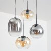 Soutinho Lampadario a sospensione, Lampada a sfera Ambrato, Chiaro, Grigio fumo, 4-Luci