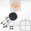 Koyoto Lampadario a sospensione, Lampada a sfera 35 cm Ambrato, 4-Luci