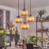 Koyoto Lampadario a sospensione, Lampada a sfera 35 cm Ambrato, 4-Luci