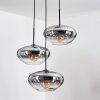 Mertola Lampadario a sospensione, Lampada a sfera Nero, 3-Luci