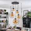 Gastor Lampadario a sospensione, Lampada a sfera 45 cm Nero, 5-Luci