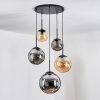 Gastor Lampadario a sospensione, Lampada a sfera 45 cm Nero, 5-Luci