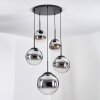 Gastor Lampadario a sospensione, Lampada a sfera 45 cm Nero, 5-Luci