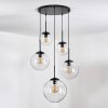 Gastor Lampadario a sospensione, Lampada a sfera 45 cm Nero, 5-Luci