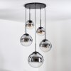 Gastor Lampadario a sospensione, Lampada a sfera 45 cm Nero, 5-Luci