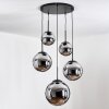 Gastor Lampadario a sospensione, Lampada a sfera 45 cm Nero, 5-Luci