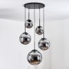 Gastor Lampadario a sospensione, Lampada a sfera 45 cm Nero, 5-Luci