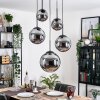 Gastor Lampadario a sospensione, Lampada a sfera 45 cm Nero, 5-Luci