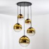 Gastor Lampadario a sospensione, Lampada a sfera 45 cm Nero, 5-Luci