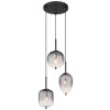 Illuminazione Globo Lighting ATTILA Lampadario a sospensione Nero, 3-Luci