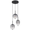 Illuminazione Globo Lighting ATTILA Lampadario a sospensione Nero, 3-Luci