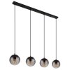 Illuminazione Globo Lighting DALLERTA Lampadario a sospensione Nero, 4-Luci