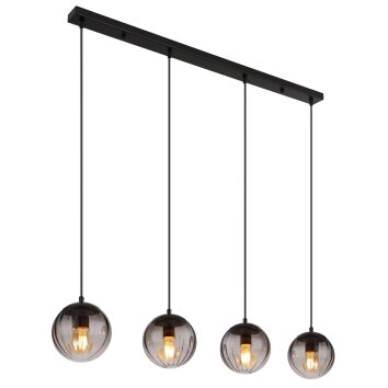 Illuminazione Globo Lighting DALLERTA Lampadario a sospensione Nero, 4-Luci