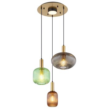 Illuminazione Globo Lighting NORMY Lampadario a sospensione Ottone, 3-Luci