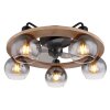 Illuminazione Globo Lighting LAMOTTA Lampada con ventilatore Nero, 5-Luci, Telecomando