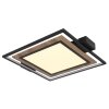 Illuminazione Globo Lighting GABALDO Plafoniera LED Aspetto del legno, Nero, Bianco, 1-Luce