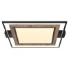 Illuminazione Globo Lighting GABALDO Plafoniera LED Aspetto del legno, Nero, Bianco, 1-Luce